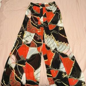 Fashion Nova Vibrant Print Flowy Pants